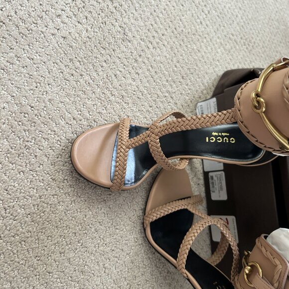 Gucci Ursula Ankle Strap Sandal,  Camellia (tan), Size 36, NIB - Picture 4 of 9